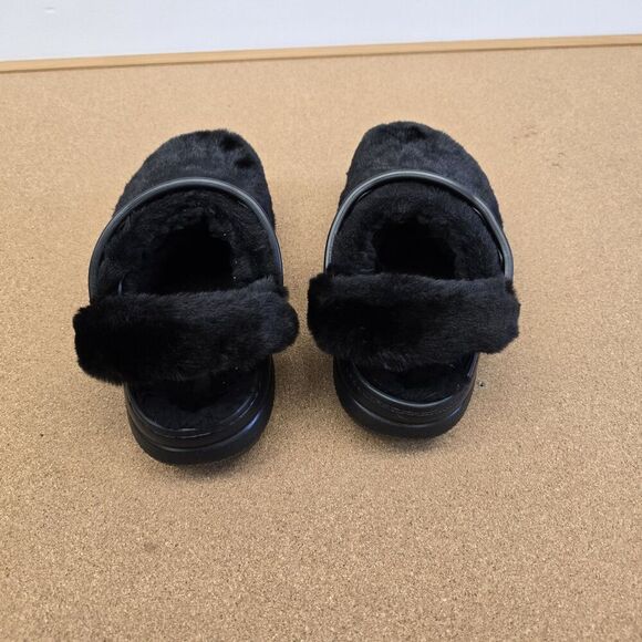 Crocs Clog Women's 7 Black Classic Fur Sure Shearling Fur Lined Slip-On (S2) - Picture 5 of 9
